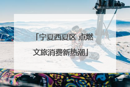 宁夏西夏区 点燃文旅消费新热潮