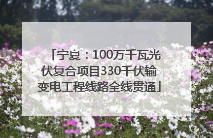 宁夏：100万千瓦光伏复合项目330千伏输变电工程线路全线贯通