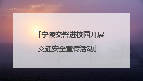 宁陵交警进校园开展交通安全宣传活动