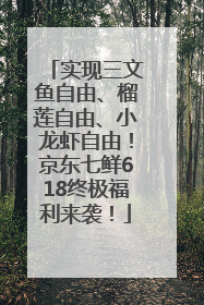 实现三文鱼自由、榴莲自由、小龙虾自由！京东七鲜618终极福利来袭！