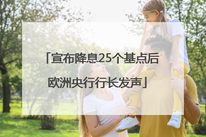 宣布降息25个基点后 欧洲央行行长发声