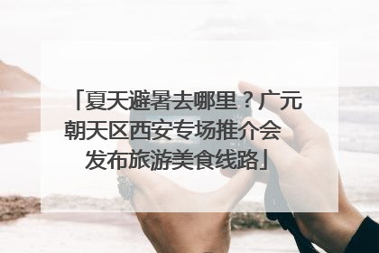 夏天避暑去哪里？广元朝天区西安专场推介会 发布旅游美食线路