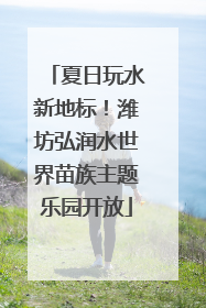 夏日玩水新地标！潍坊弘润水世界苗族主题乐园开放