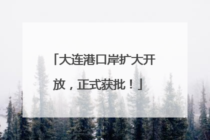 大连港口岸扩大开放，正式获批！