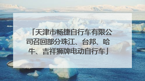 天津市畅捷自行车有限公司召回部分珠江、台邦、哈牛、吉祥狮牌电动自行车
