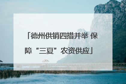 德州供销四措并举 保障“三夏”农资供应