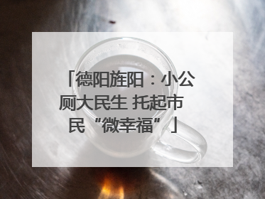 德阳旌阳：小公厕大民生 托起市民“微幸福”