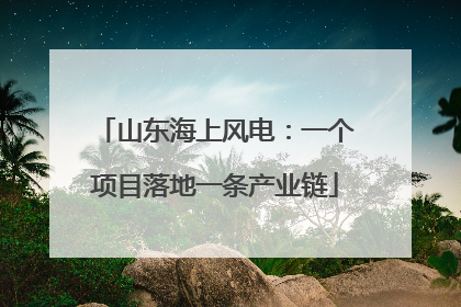 山东海上风电：一个项目落地一条产业链