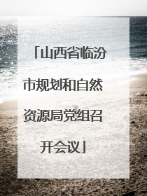 山西省临汾市规划和自然资源局党组召开会议