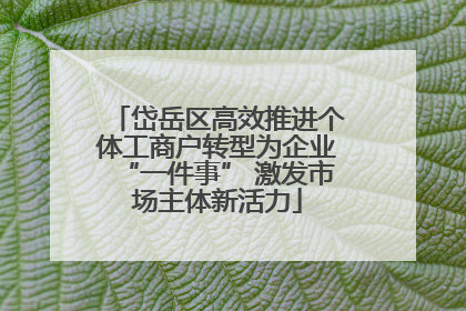 岱岳区高效推进个体工商户转型为企业“一件事” 激发市场主体新活力