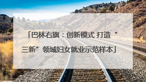 巴林右旗：创新模式 打造“三新”领域妇女就业示范样本