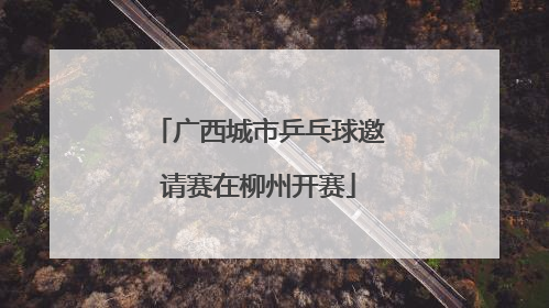 广西城市乒乓球邀请赛在柳州开赛