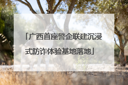 广西首座警企联建沉浸式防诈体验基地落地