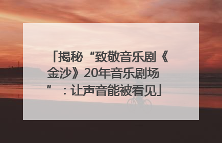 揭秘“致敬音乐剧《金沙》20年音乐剧场”：让声音能被看见