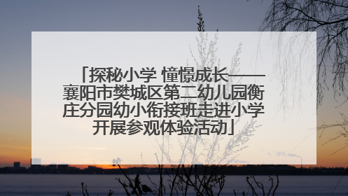 探秘小学 憧憬成长——襄阳市樊城区第二幼儿园衡庄分园幼小衔接班走进小学开展参观体验活动