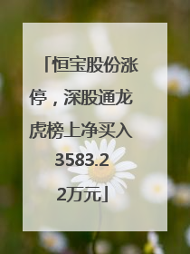 恒宝股份涨停，深股通龙虎榜上净买入3583.22万元