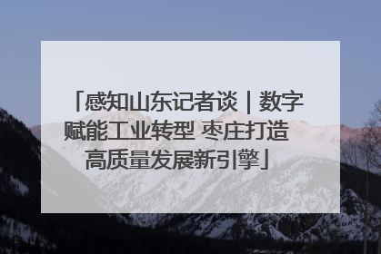 感知山东记者谈｜数字赋能工业转型 枣庄打造高质量发展新引擎