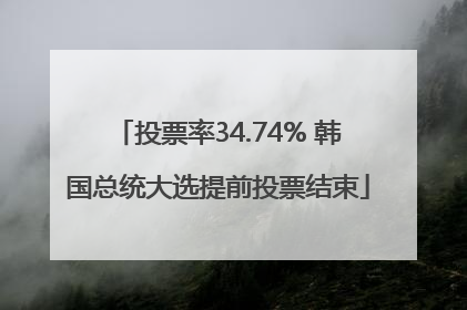 投票率34.74% 韩国总统大选提前投票结束