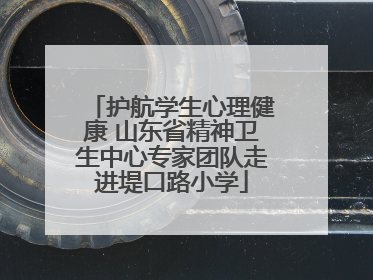 护航学生心理健康 山东省精神卫生中心专家团队走进堤口路小学