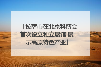 拉萨市在北京科博会首次设立独立展馆 展示高原特色产业