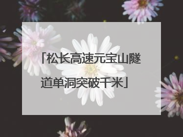松长高速元宝山隧道单洞突破千米