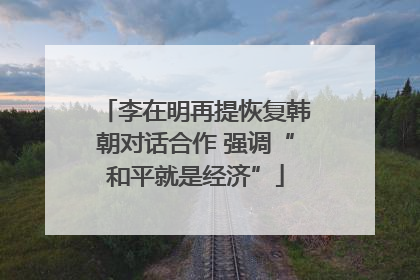 李在明再提恢复韩朝对话合作 强调“和平就是经济”