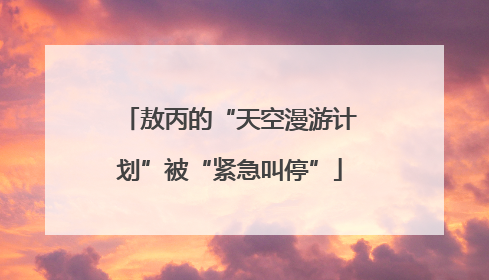 敖丙的“天空漫游计划”被“紧急叫停”