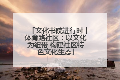 文化书院进行时丨体育路社区：以文化为纽带 构建社区特色文化生态
