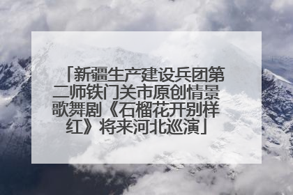 新疆生产建设兵团第二师铁门关市原创情景歌舞剧《石榴花开别样红》将来河北巡演