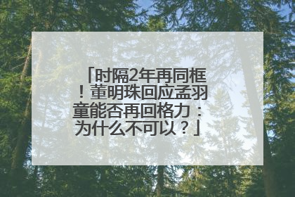 时隔2年再同框！董明珠回应孟羽童能否再回格力：为什么不可以？