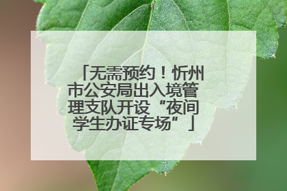 无需预约！忻州市公安局出入境管理支队开设“夜间学生办证专场”