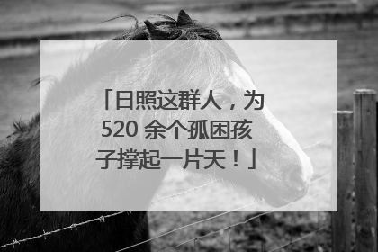 日照这群人，为 520 余个孤困孩子撑起一片天！