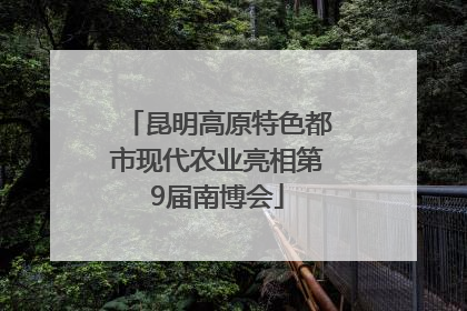 昆明高原特色都市现代农业亮相第9届南博会