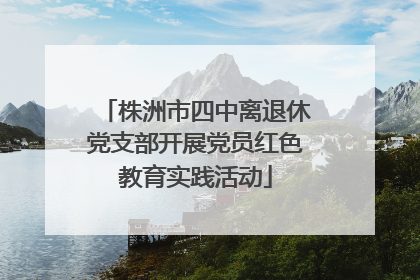 株洲市四中离退休党支部开展党员红色教育实践活动