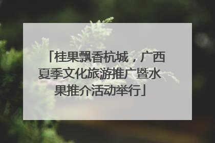 桂果飘香杭城，广西夏季文化旅游推广暨水果推介活动举行