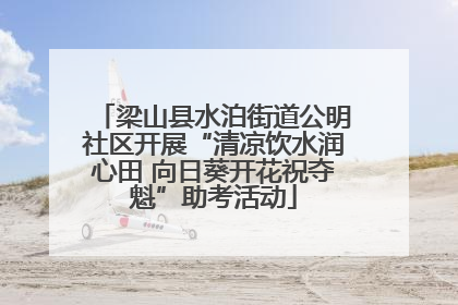 梁山县水泊街道公明社区开展“清凉饮水润心田 向日葵开花祝夺魁”助考活动