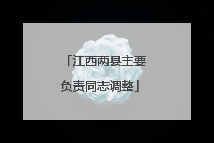 江西两县主要负责同志调整