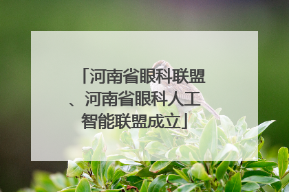 河南省眼科联盟、河南省眼科人工智能联盟成立