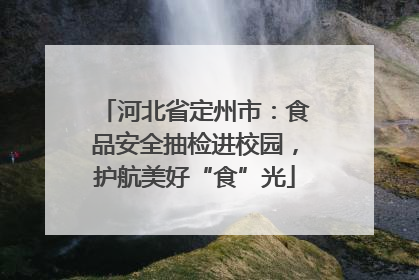 河北省定州市：食品安全抽检进校园，护航美好“食”光