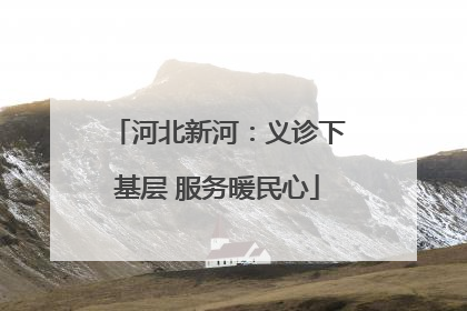 河北新河：义诊下基层 服务暖民心