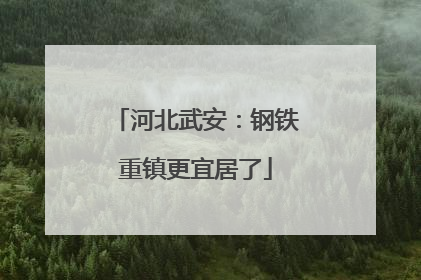 河北武安：钢铁重镇更宜居了