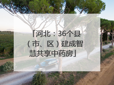 河北：36个县（市、区）建成智慧共享中药房