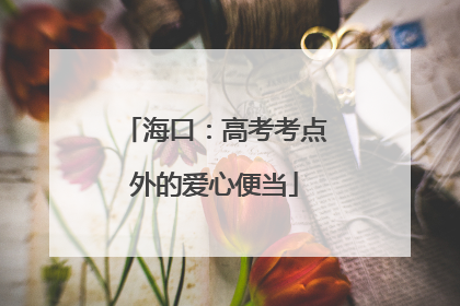 海口：高考考点外的爱心便当