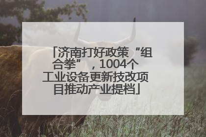 济南打好政策“组合拳”，1004个工业设备更新技改项目推动产业提档