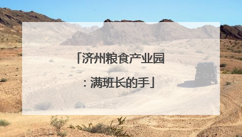济州粮食产业园：满班长的手