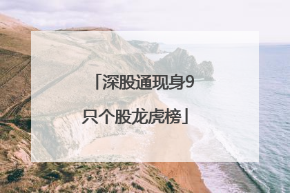 深股通现身9只个股龙虎榜