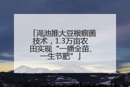 渑池推大豆根瘤菌技术，1.3万亩农田实现“一播全苗、一生节肥”