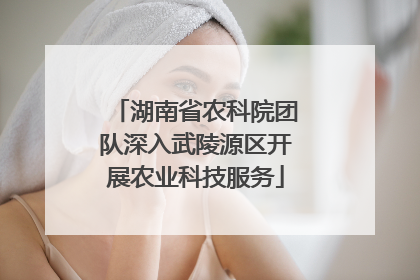 湖南省农科院团队深入武陵源区开展农业科技服务
