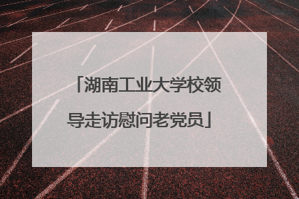 湖南工业大学校领导走访慰问老党员