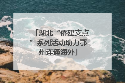 湖北“侨建支点”系列活动助力鄂州连通海外